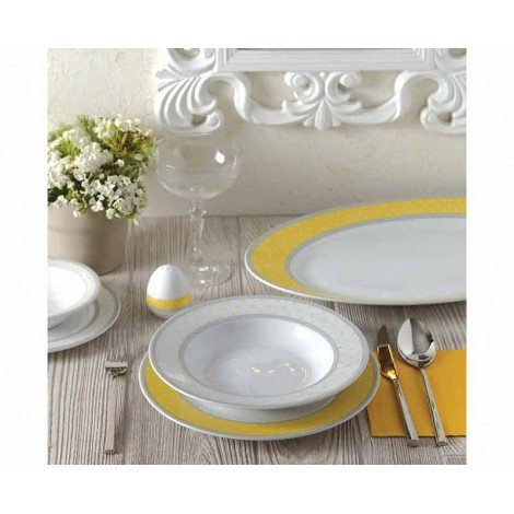 zarin porclain italia f serie seville yellow model 102 pcs one grade Catering and catering